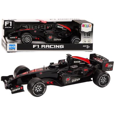LeanToys F1 Sportwagen mit Antrieb 1:14 Schwarz mit Geräuschen