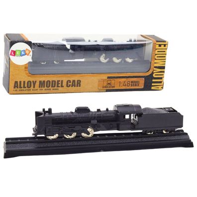 LeanToys Sammler Modellzug Lokomotive Wagen 1:48 aus Metall Schwarz