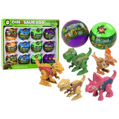 LeanToys Set mit 12 bunten Schraubdinosauriern für Kinder