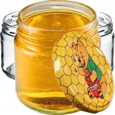 KADAX Einmachgläser mit Deckel, fi66 mm, 200 ml, 10 Stück, Winnie Puuh