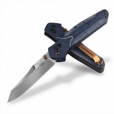 Benchmade 940-04 Osborne Blue Denim Micarta Taschenmesser Klappmesser Messer