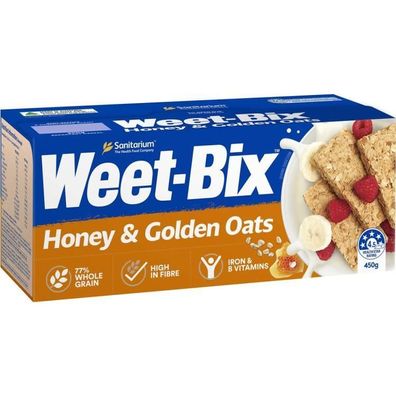 Weet-Bix Honey & Golden Oats [MHD: 24.08.2026] 450 g