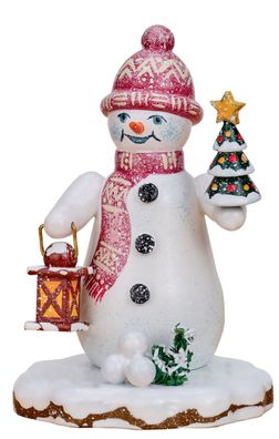 WiKi Schneemann mit Tannenlicht