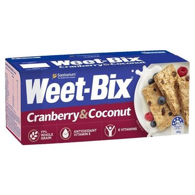 Weet-Bix Cranberry + Coconut [MHD: 28.08.2026] 450 g