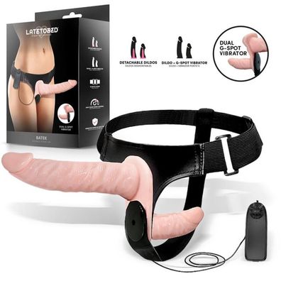 Batek Abnehmbares unto G Double Strap-On Harness mit Vibrationsfernbedienung