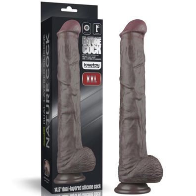 14,5 Zoll zweischichtiger biegbarer Silikonschwanz XXL ( chwarz)