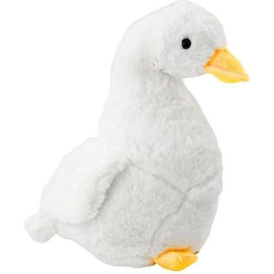 LeanToys Plüsch Ente Kuscheltier Weiß 40 cm