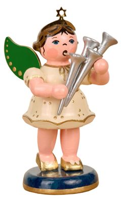 Sockelfigur Engel mit Schalmei