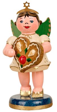 Sockelfigur Engel mit Pfefferkuchenherz
