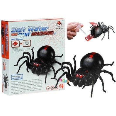 LeanToys Kreativ-Set DIY Spinne mit Salzwasserantrieb Schwarz