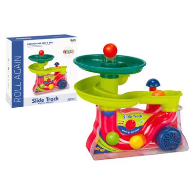 LeanToys Bunte Kugelbahn mit Geräuschen für Kinder