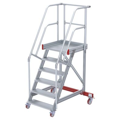 Euroline 513 Wartungsbuehne 60EUR 800mm Stufenbreite 6 Stufen Alu gerieft