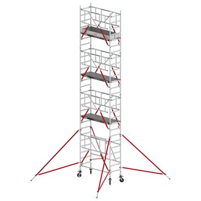 Altrex Klappgeruest RS Tower 54 Alu Holz-Plattform 0,75x1,85m mit Safe-Quick 8,8m AH