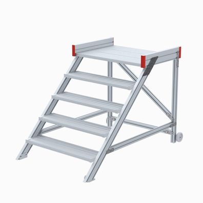 Euroline 514 Anstieg 45EUR 1000mm Stufenbreite 5 Stufen Alu gerieft