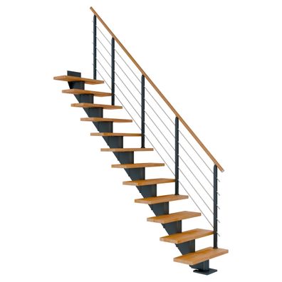Dolle Mittelholmtreppe Hamburg Gerade Buche, geoelt 75 cm breit fuer Geschosshoehen