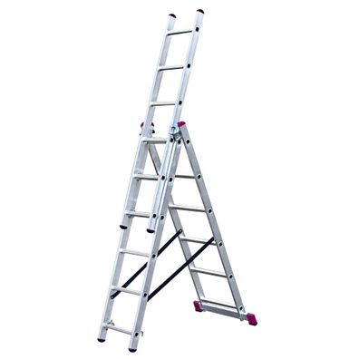 Krause Corda Mehrzweckleiter mit Treppenfunktion 3x6 Sprossen