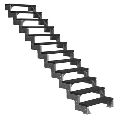 Dolle Ausentreppe Gardentop 270-330cm Geschosshoehe mit Trimax anthrazit 80cm breit