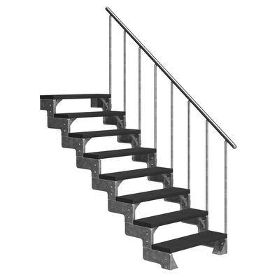 Dolle Ausentreppe Gardentop 144-176cm Geschosshoehe mit Trimax anthrazit 100cm breit