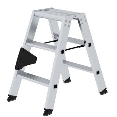MUNK Stehleiter mit ergo-pad beidseitig begehbar 2x3 Stufen