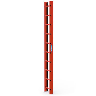 Zarges Dachleiter 10 Sprossen ziegelrot