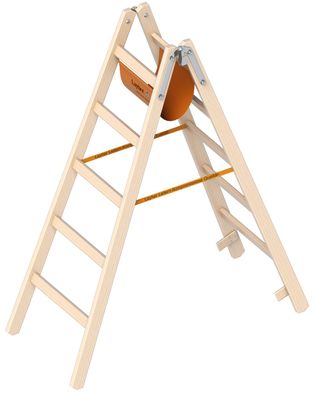Layher 1038 Holzstehleiter 2x5 Sprossen