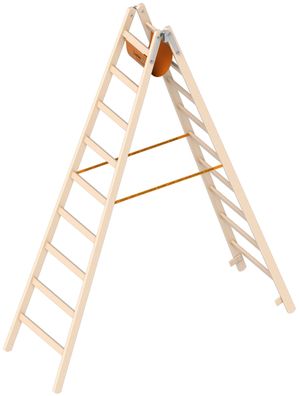 Layher 1038 Holzstehleiter 2x9 Sprossen