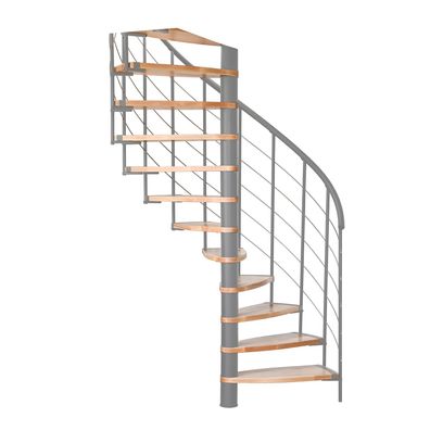 Minka Spindeltreppe Helios 38 - 305,5cm Geschosshoehe Buche Grau