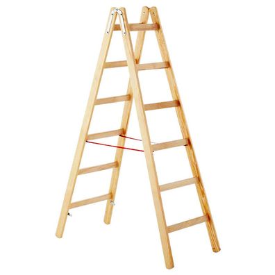 Zarges Holz Stehleiter Cresta B, beidseitig begehbar 2x8 Sprossen