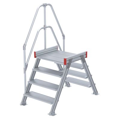 Euroline 512 Überstieg 60EUR 800mm Stufenbreite 2x4 Stufen Alu gerieft