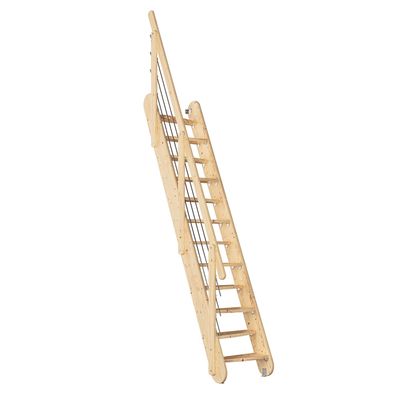 Dolle Raumspartreppe Bern 250-289cm Geschosshoehe Fichte unbehandelt inklusive Gelae