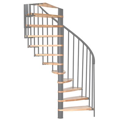 Minka Spindeltreppe Luna 38 - 305,5cm Geschosshoehe Buche Grau
