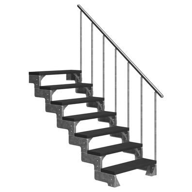 Dolle Ausentreppe Gardentop 126-154cm Geschosshoehe mit Trimax anthrazit 100cm breit