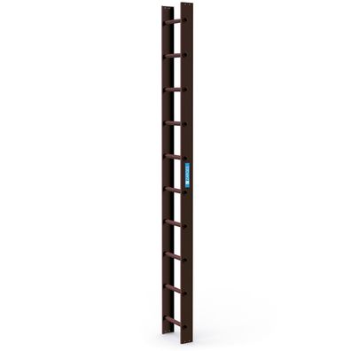 Zarges Dachleiter 10 Sprossen braun
