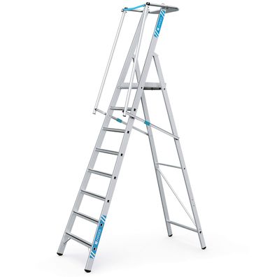 Zarges Stufenleiter ZAP Safemaster S mit groser Plattform 8 Stufen