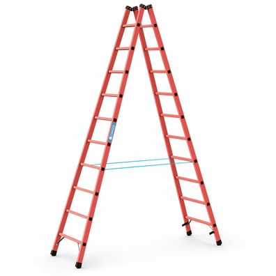 Zarges Vollkunststoff-Sprossen-Stehleiter EFA B 2x10 Sprossen