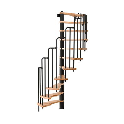 Minka Spindeltreppe Metallica 38 - 305,5cm Geschosshoehe Buche Schwarz
