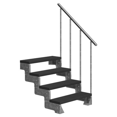 Dolle Ausentreppe Gardentop 72-88cm Geschosshoehe mit Trimax anthrazit 80cm breit mi