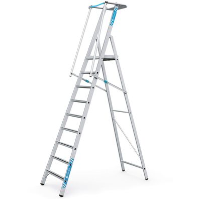 Zarges Stufenleiter ZAP Safemaster S mit groser Plattform 9 Stufen