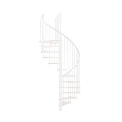 Minka Spindeltreppe Spiral Wood 38 - 305,5cm Geschosshoehe Weis Weis 140cm Durchmess