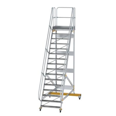 MUNK Plattformtreppe fahrbar 60EUR Stufenbreite 1000mm 16 Stufen