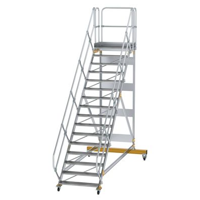 MUNK Plattformtreppe fahrbar 45EUR Stufenbreite 1000mm 16 Stufen