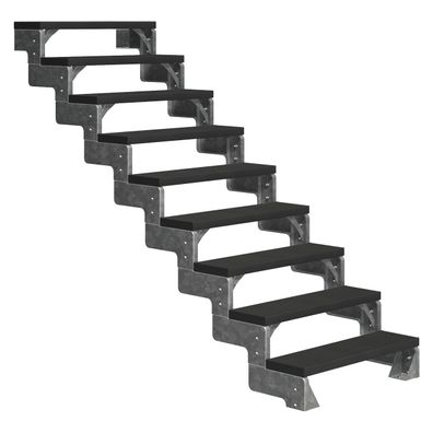 Dolle Ausentreppe Gardentop 162-198cm Geschosshoehe mit Trimax anthrazit 100cm breit