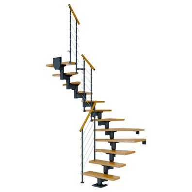 Dolle Mittelholmtreppe Cork Eiche, lackiert 1/2 gewendelt 75 cm breit fuer GH 259 ?
