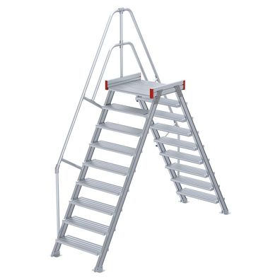 Euroline 512 Überstieg 60EUR 600mm Stufenbreite 2x9 Stufen Alu gerieft