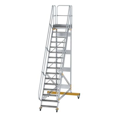 MUNK Plattformtreppe fahrbar 60EUR Stufenbreite 800mm 16 Stufen