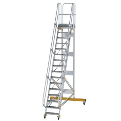 MUNK Plattformtreppe fahrbar 60EUR Stufenbreite 600mm 16 Stufen