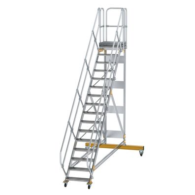 MUNK Plattformtreppe fahrbar 45EUR Stufenbreite 600mm 16 Stufen