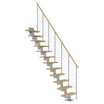 Dolle Mittelholmtreppe Dublin Gerade aus Ahorn lackiert 71 cm breit fuer GH 259–31