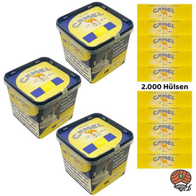 Camel Yellow/Gelb Volumentabak/Zigarettentabak Eimer 3x 285g, 2000 Hülsen