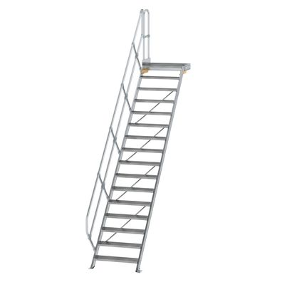 MUNK Treppe mit Plattform 45EUR inkl. einen Handlauf, 800mm Stufenbreite, 16 Stufen